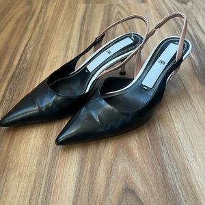 Zara Slingbacks with kitten heel. Size 38 (US 7.5)